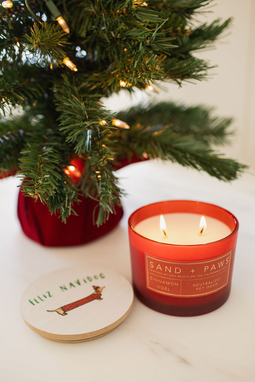 Sand + Paws Cinnamon Noel 12 oz scented candle