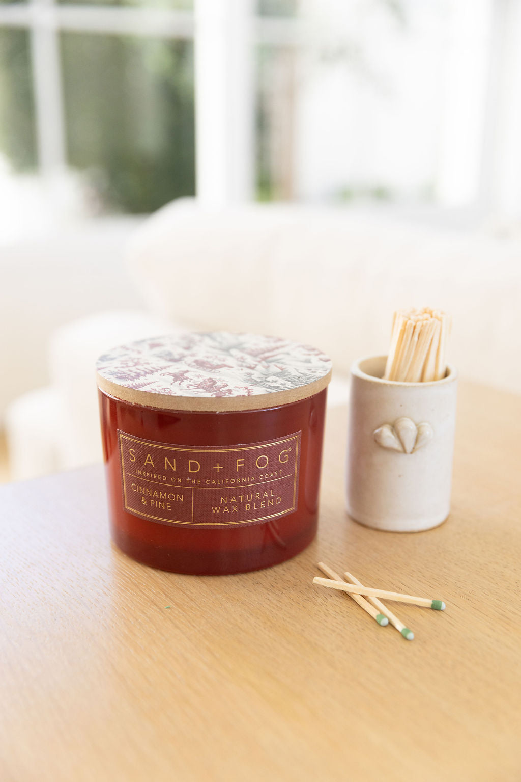 Cinnamon & Pine 12 oz scented candle