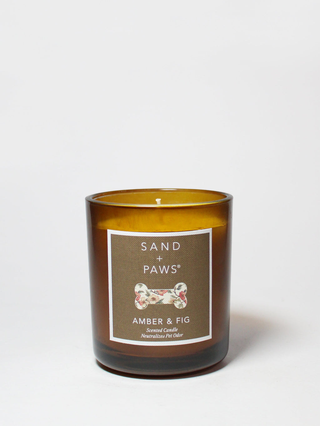 Sand + Paws Amber & Fig 10 oz scented candle