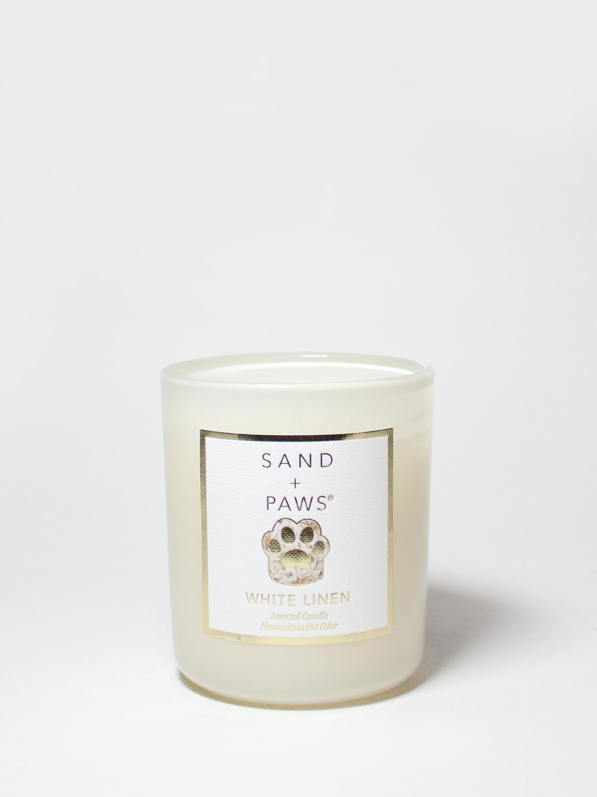 Sand + Paws White Linen 10 oz scented candle