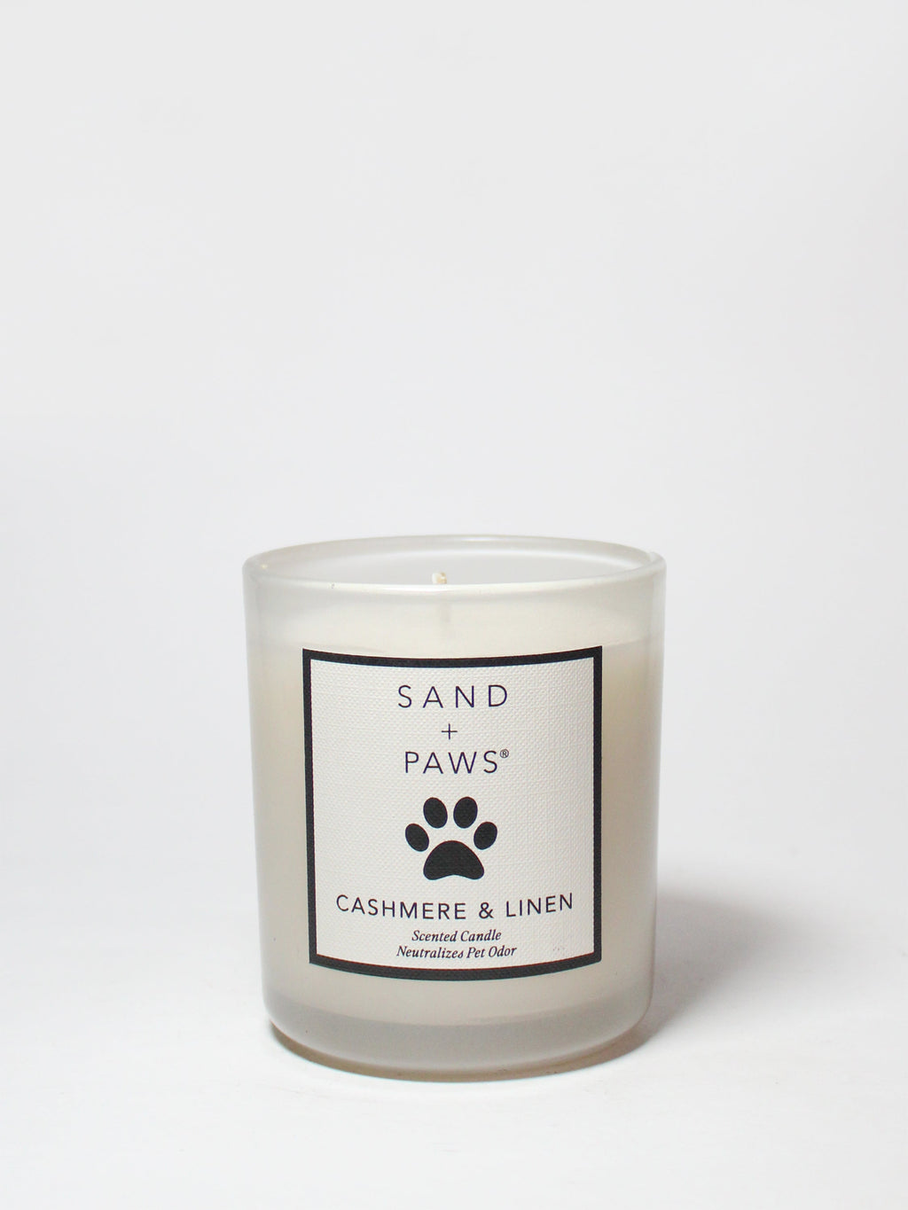 Sand + Paws Cashmere & Linen 10 oz scented candle