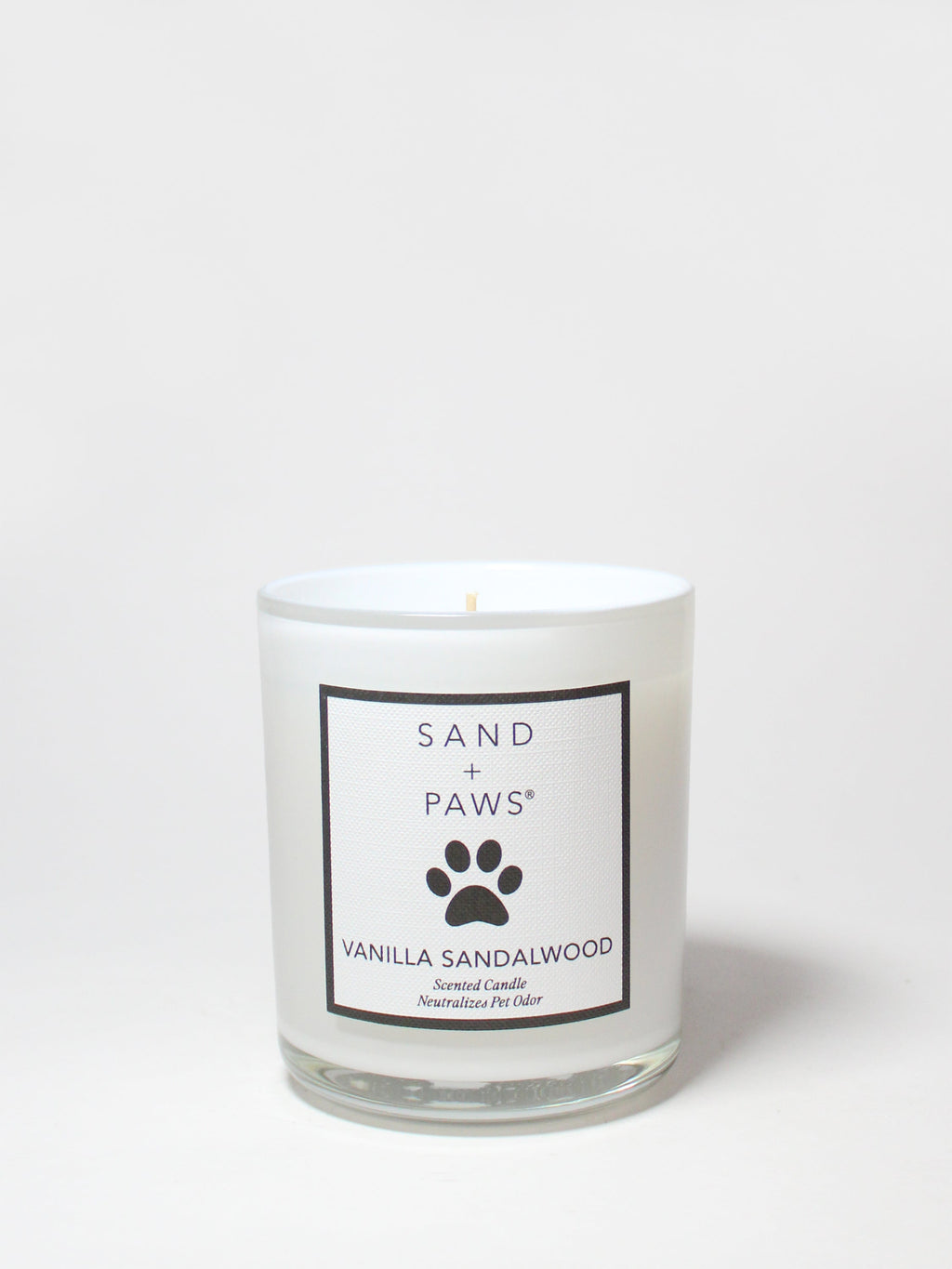 Sand + Paws Vanilla Sandalwood 10 oz scented candle