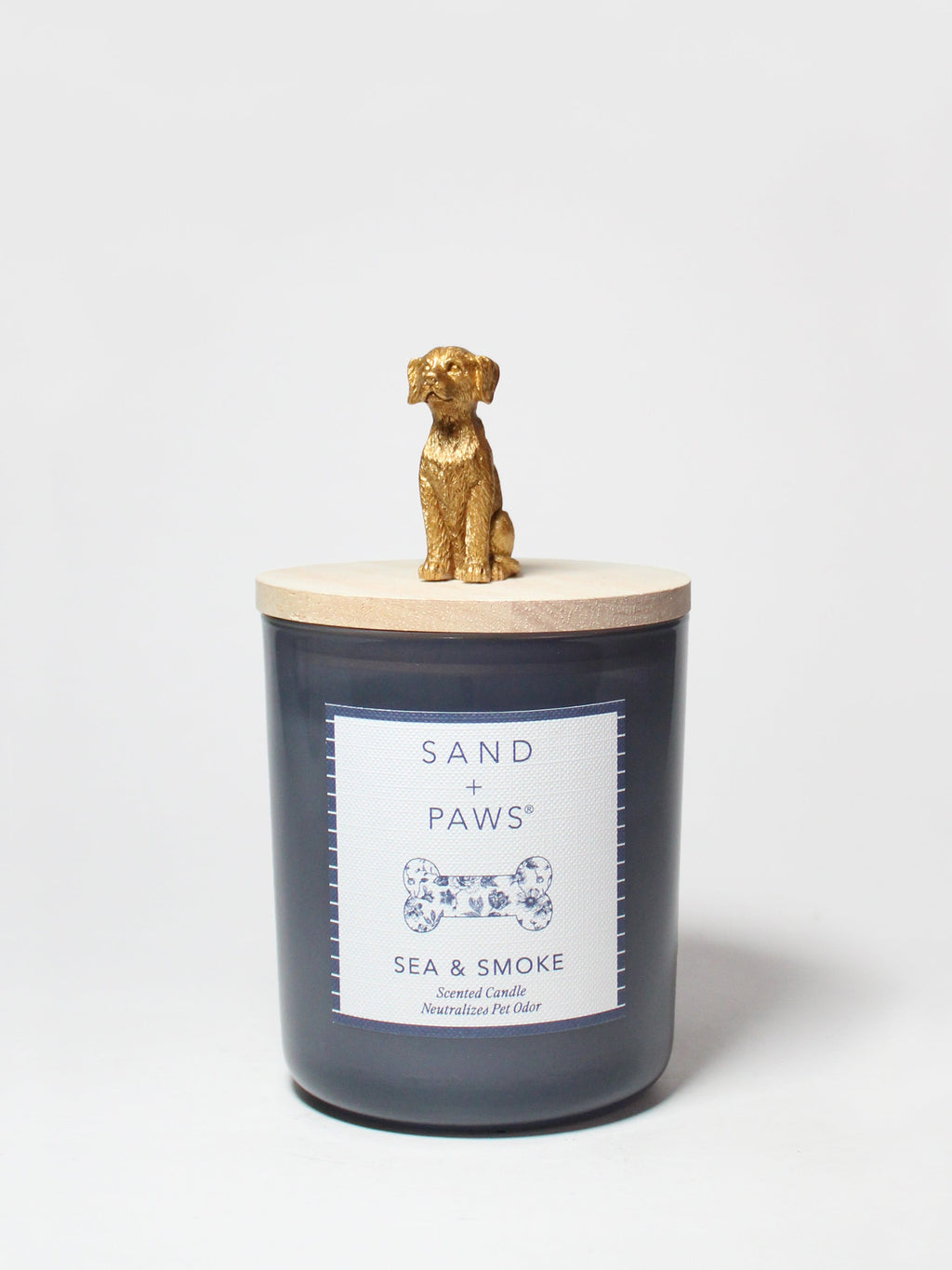 Sand + Paws Sea & Smoke 10 oz scented candle