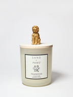 Sand + Paws Teakwood 10 oz scented candle