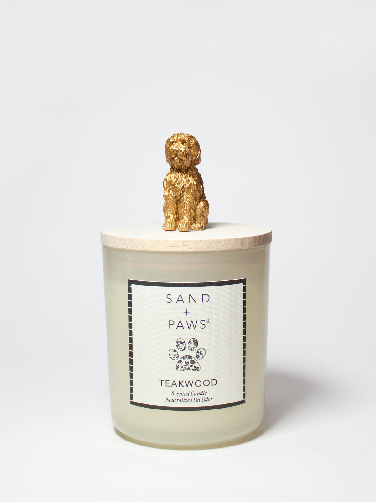 Sand + Paws Teakwood 10 oz scented candle