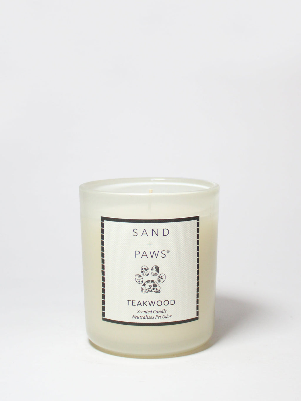 Sand + Paws Teakwood 10 oz scented candle