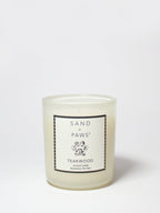 Sand + Paws Teakwood 10 oz scented candle