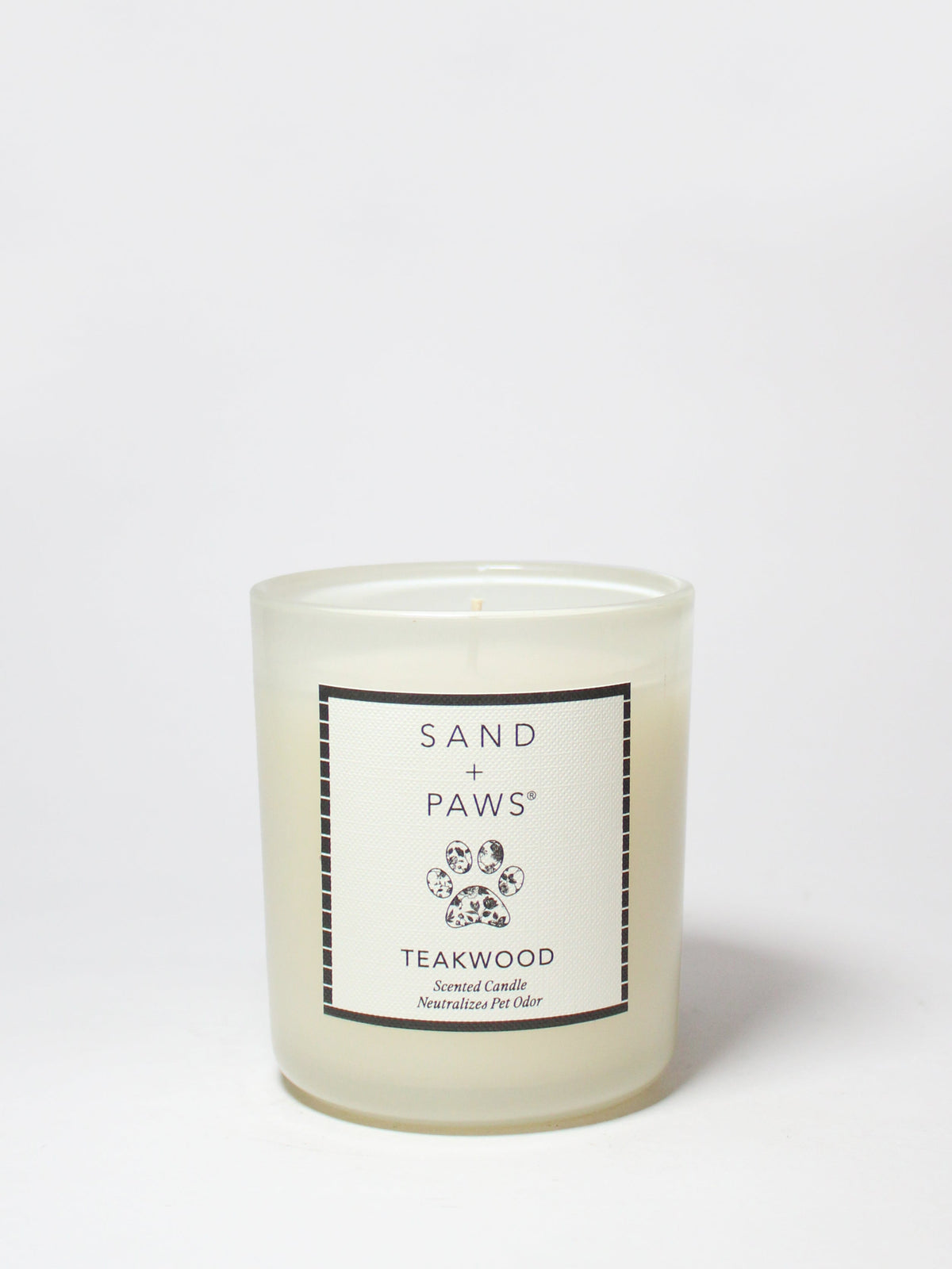 Sand + Paws Teakwood 10 oz scented candle