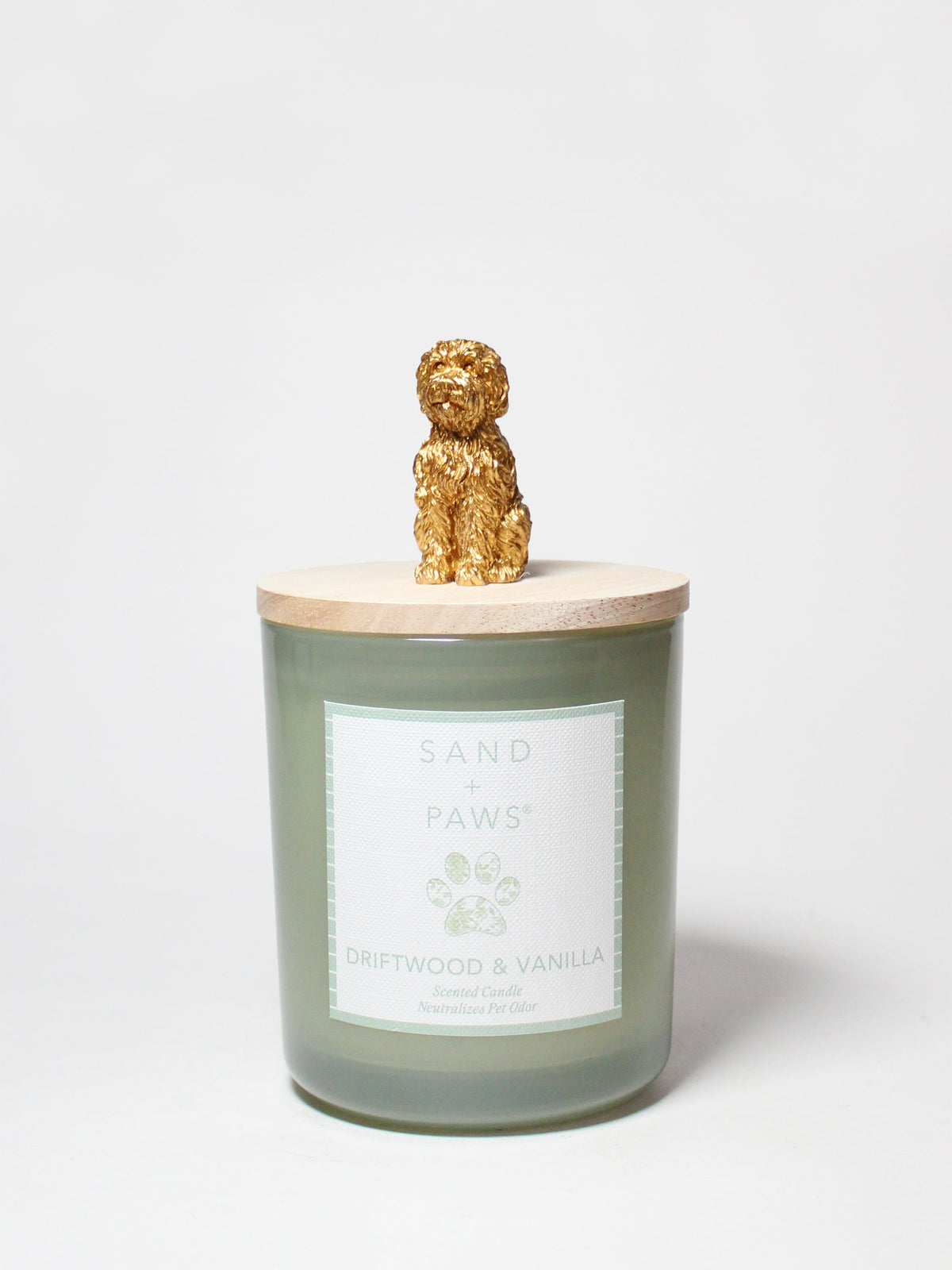 Sand + Paws Driftwood & Vanilla 10 oz scented candle