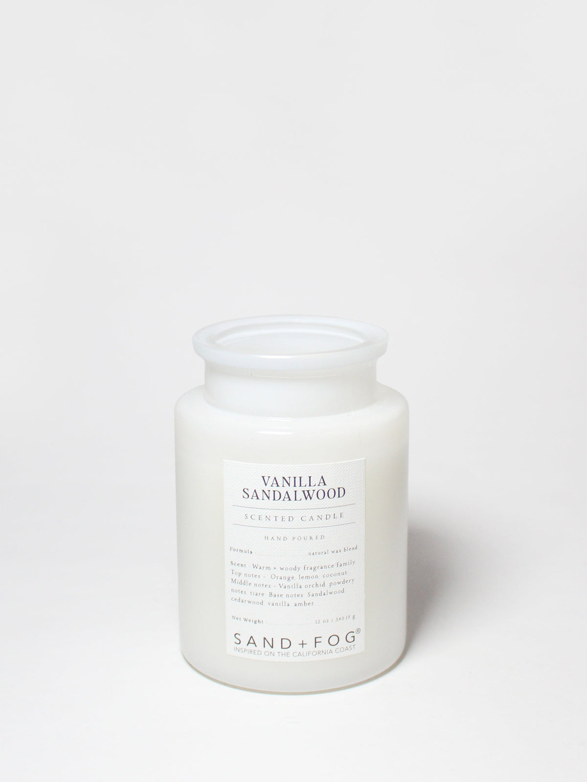 Vanilla Sandalwood 12 oz scented candle