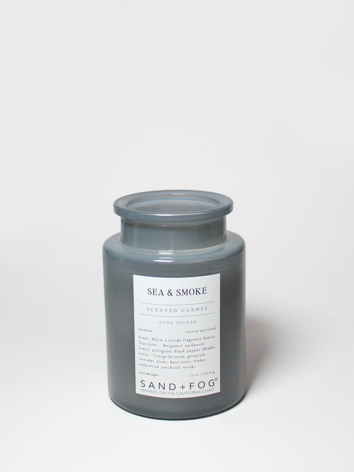 Sea & Smoke 12 oz scented candle