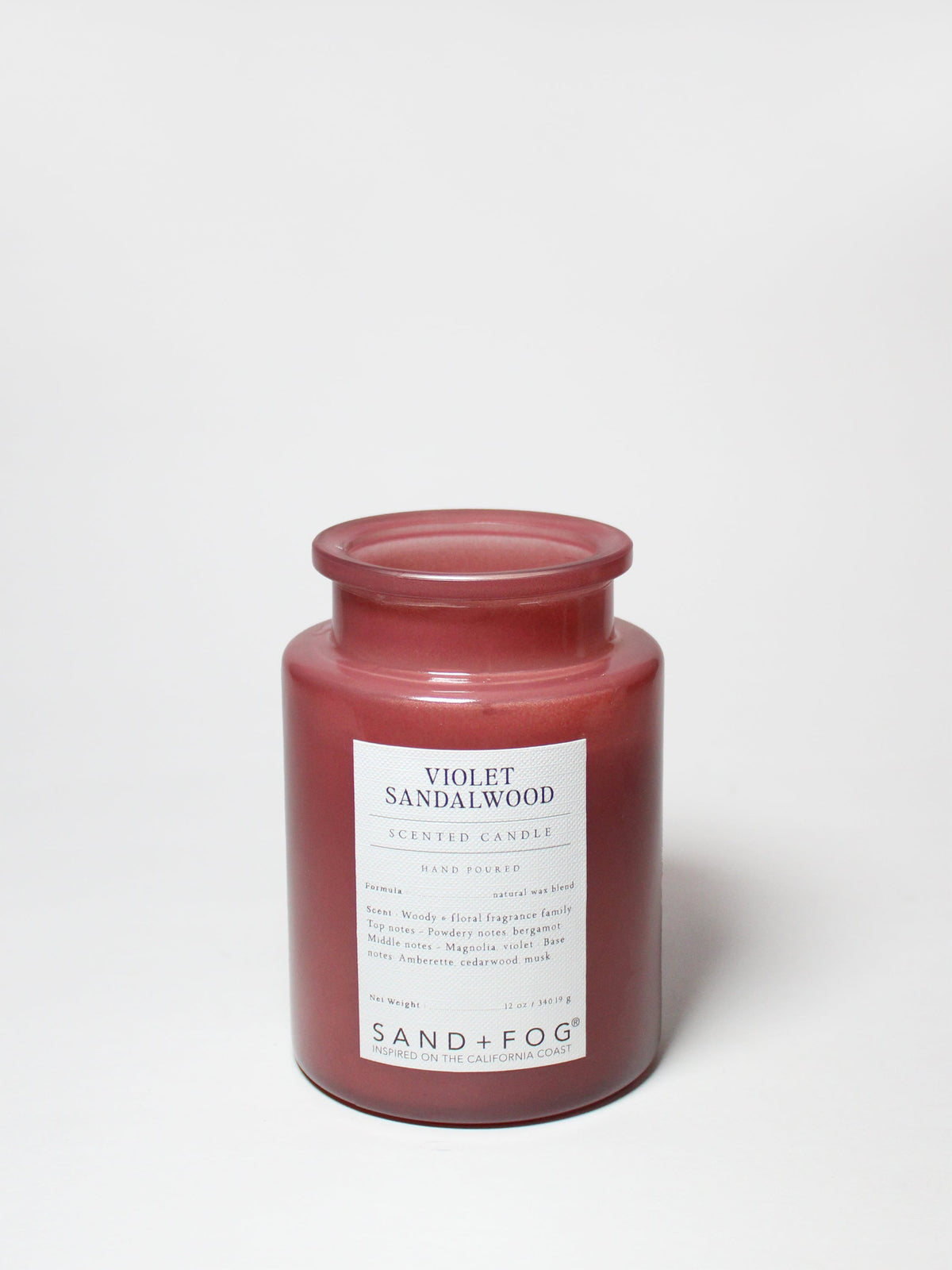 Violet Sandalwood 12 oz scented candle