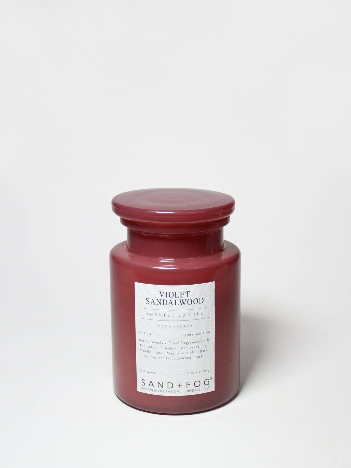Violet Sandalwood 12 oz scented candle