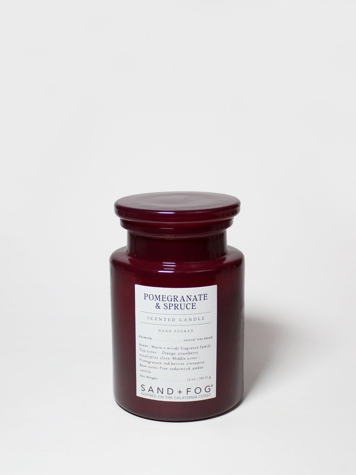 Pomegranate & Spruce 12 oz scented candle