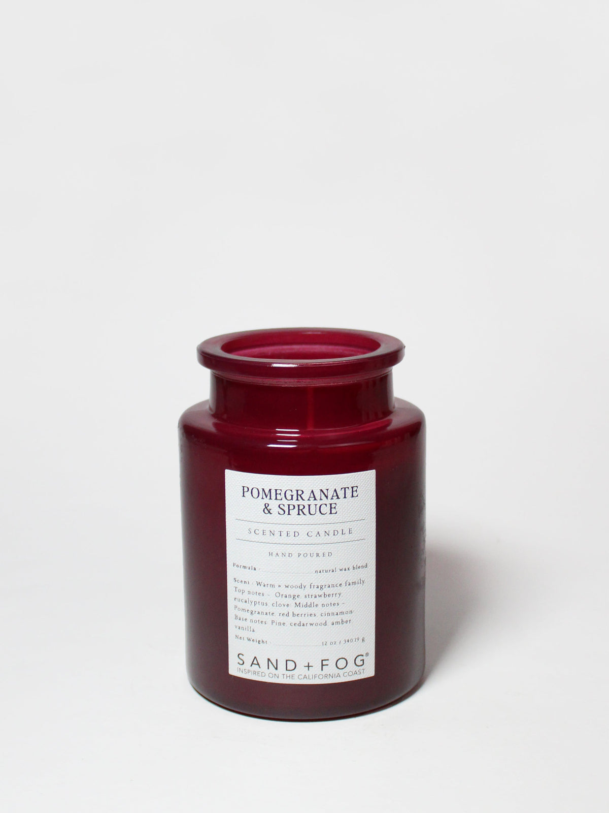 Pomegranate & Spruce 12 oz scented candle